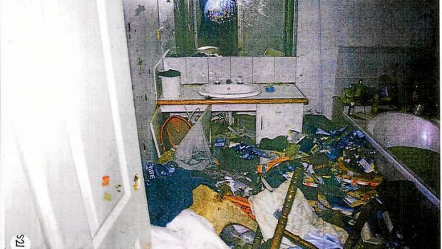 A 'state of extreme squalor': A police photograph of the dead boy's home.