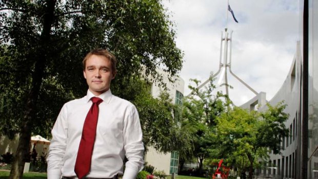 Making a contribution &#8230; Wyatt Roy says he is one of ''150 people in this place who want to be prime minister''.
