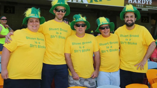 The anti-Broad campaigners were out in force at the Gabba.