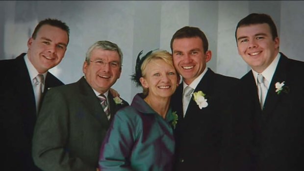 Dermot O'Toole, second from left, with his wife Bridget and sons Dale, Christian and Trent.