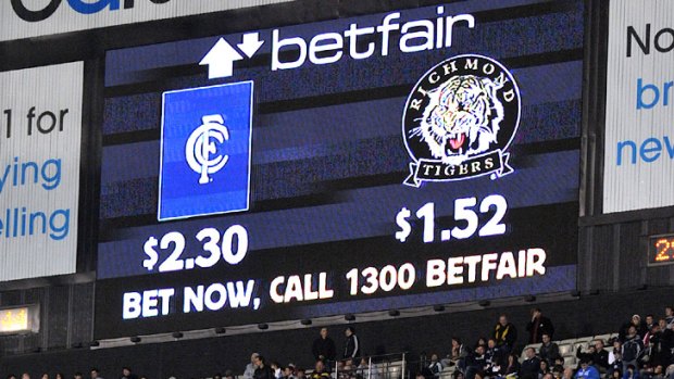 Betfair's contract to show live odds on the scoreboard screen at the MCG and Etihad Stadium expires at the end of the season.
