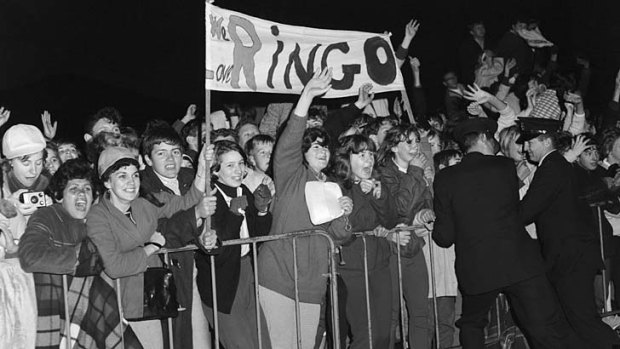 The love you make: Fans wait for Ringo Starr to arrive in Sydney in June 1964.