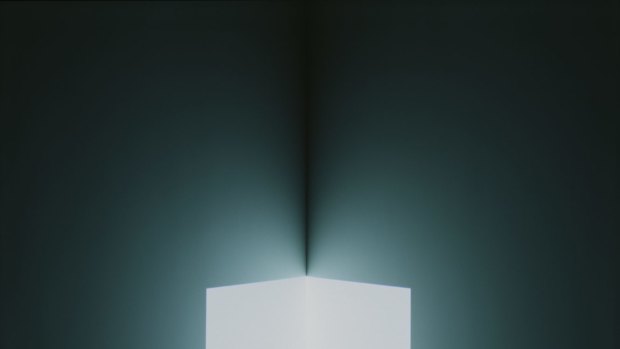 The James Turrell exhibition launches this Friday at the National Gallery of Australia - but tickets are selling out quickly. (James Turrell  Afrum (white) 1966  Cross-corner projection: projected light
Los Angeles County Museum of Art)