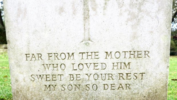 A grave at Adelaide cemetery.
