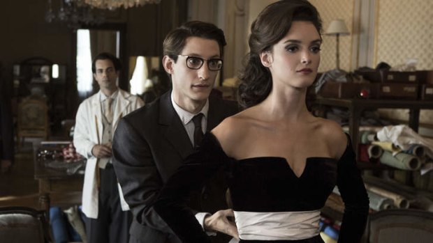 Yves Saint Laurent (Pierre Niney) and Victoire Doutreleau (Charlotte Le Bon) in a scene from <i>Yves Saint Laurent</i>.