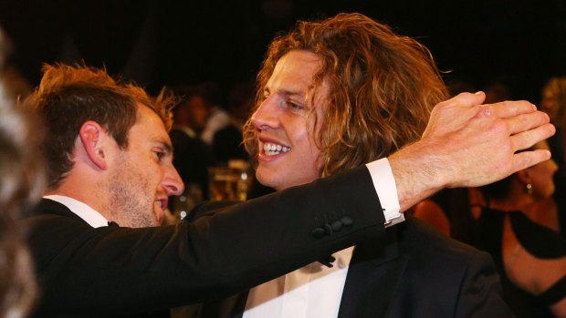Close mates, Michael Barlow and Nat Fyfe. But will They play together in 2017?
