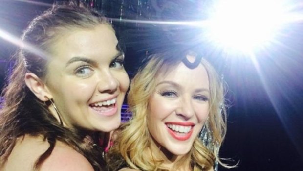 16-year-old Amy Hardy was brought up onto the stage with Kylie Minogue.