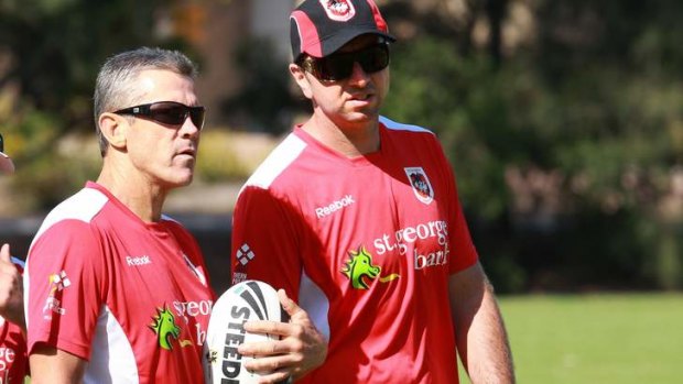 Parting of the ways: St George Illawarra assistant Steve Folkes and head coach Steve Price.
