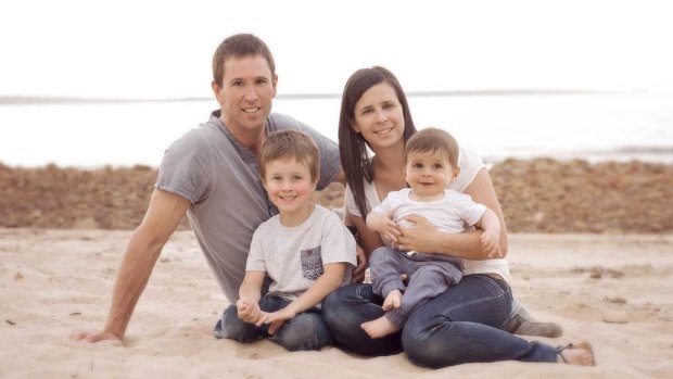 Damien, Melissa, Koda and Hunter Little. Mr Little deliberately drove off the wharf in a murder-suicide.