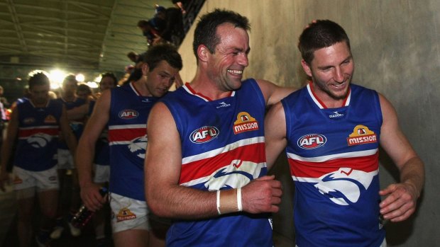 Brad Johnson handed the Western Bulldogs captaincy to Matthew Boyd after he retired in 2010. 