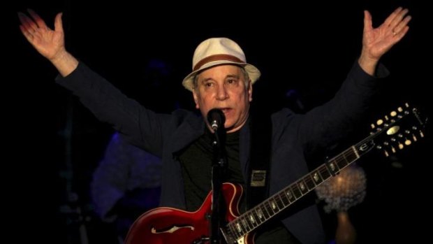 American songwriter and producer Paul Simon.