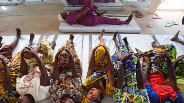 Symbols of hope &#8230; fistula patients doing physiotherapy exercises in Jahun.