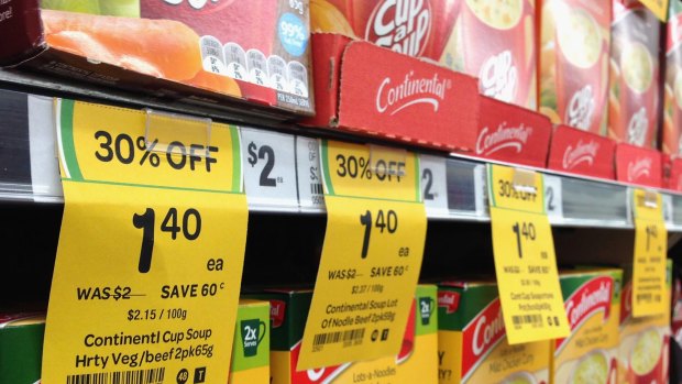 Analysts have slashed profit forecasts for Coles, saying recent price cuts could  trigger an aggressive response from Woolworths and increase the risk of a full- blown price war. 