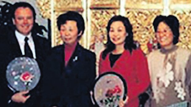 Joel Fitzgibbon, left, and Helen Liu, second from right, at The One Hundred Generals Calligraphy and Art Exhibition.