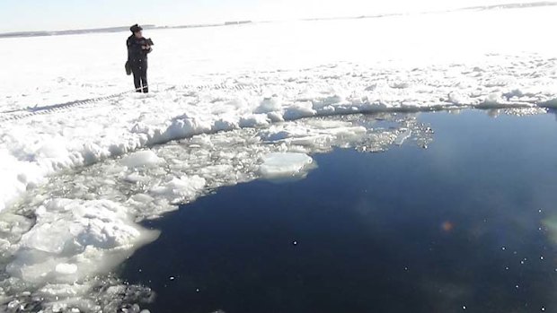 The impact: Lake Chebarkul.