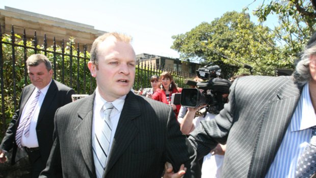 Mark Wilhelm leaving the Supreme courthouse today.