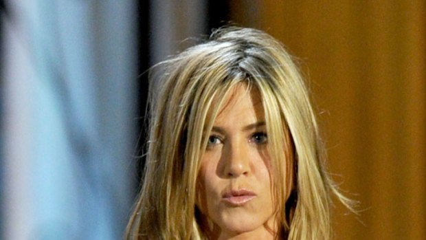 Animal attraction? ... Jennifer Aniston receives the Decade of Hotness award at Saturday's Spike TV awards.
