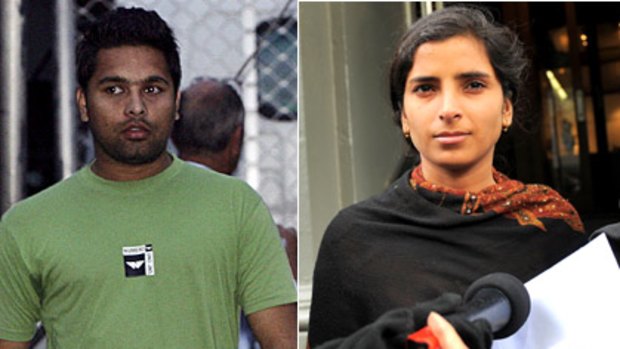 Accused Gursewak Dhillon, left, and his wife, Sim Kaur.