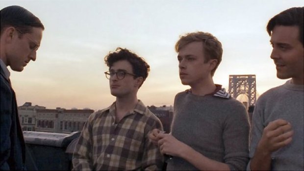 Radcliffe, second from left, in <i>Kill Your Darlings</i>.