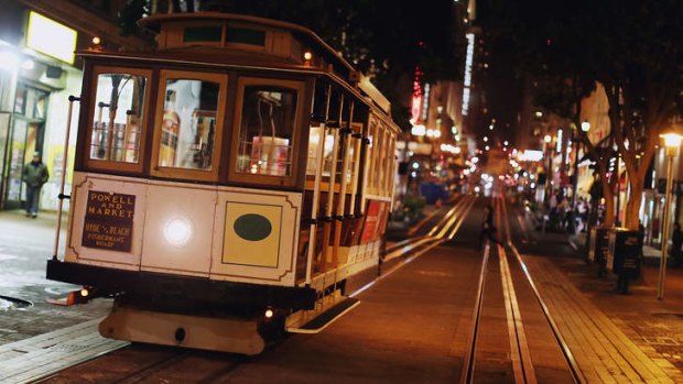 Old school: One of San Francisco's historic cable cars.