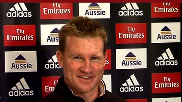 An ebullient Nathan Buckley at the Westpac Centre.