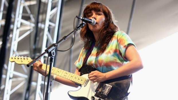 Courtney Barnett performing at the 2014 Coachella Valley Music and Arts Festival.