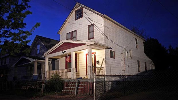 House of horrors: The home where the three women were found.