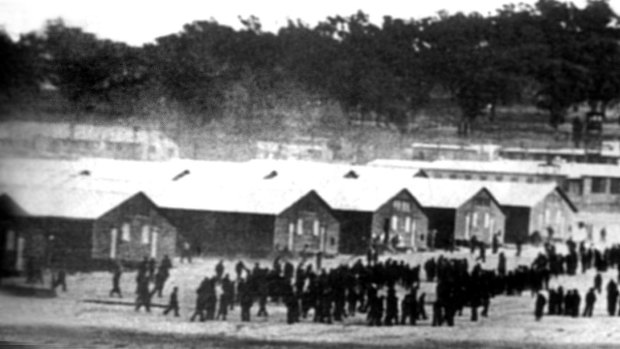 The Cowra prisoner of war camp B compound, July 1, 1944.