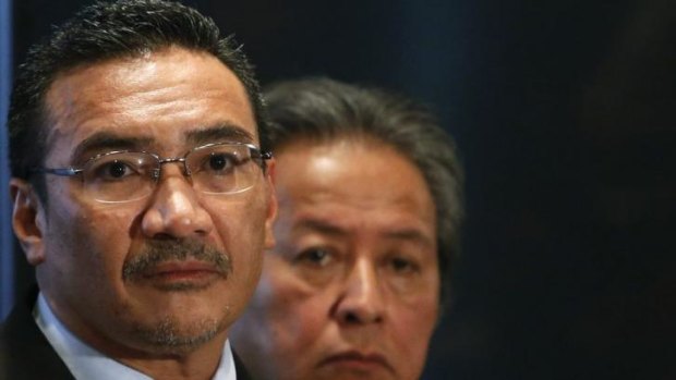 The investigation into the pilots continues ... Malaysia's Defence Minister Hishammuddin Hussein speaks during a news conference about the missing Malaysia Airlines Flight MH370.