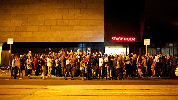 Fans outside the Melbourne Recital Centre.