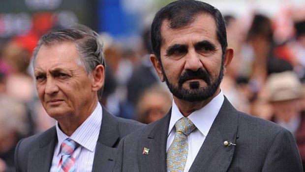 Peter Snowden with Sheikh Mohammed at last year's Melbourne Cup.