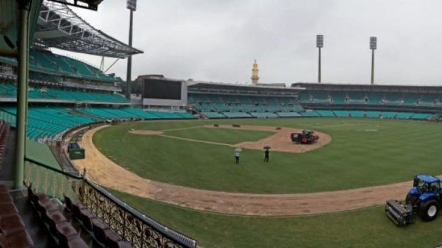The SCG gets transformed to a baseball pitch.