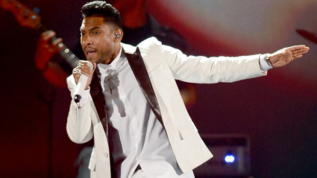 R&B singer Miguel performs at this year's Billboard Music Awards in Las Vegas.
