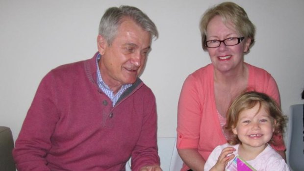 Les Samba, his wife Deidre Samba and granddaughter Hilary.