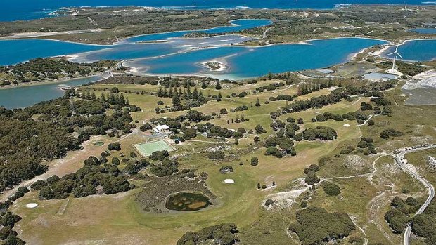 The Rottnest Island golf course as it currently looks in the winter months.