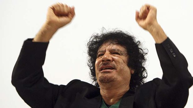 Libyan leader Muammar Gaddafi ... born to a Bedouin family.