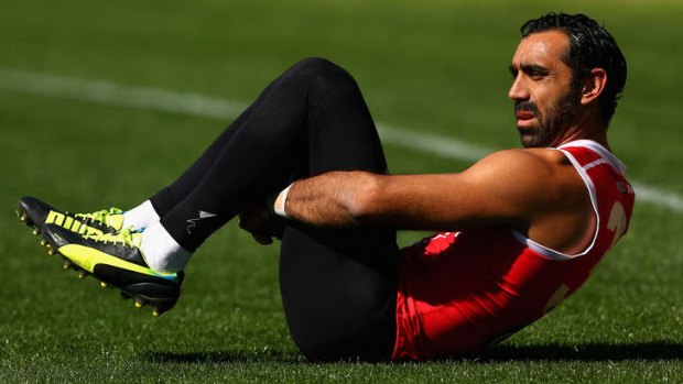 Out: Adam Goodes' 2013 season is over.