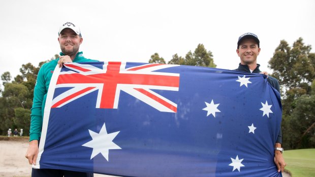Home support: Marc Leishman and Adam Scott are ready to be challenged.