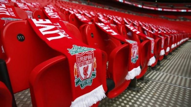 Ninety-six Liverpool scarves were placed on seats before the FA Cup semi-final match between Arsenal and Wigan Athletic at Wembley Stadium.