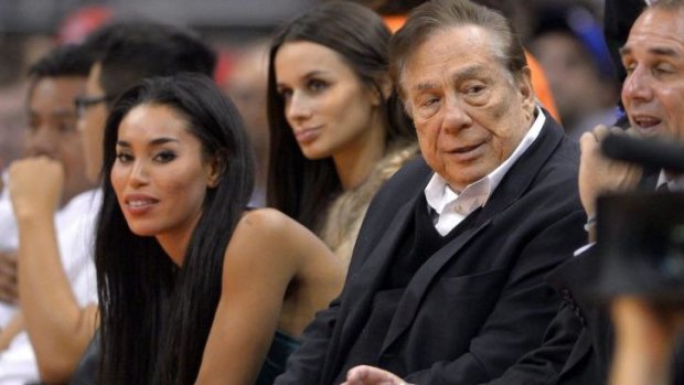 Sterling with girlfriend V. Stiviano at a Clippers game last year.