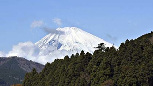 Rewarding ... a view of Mount Fuji.