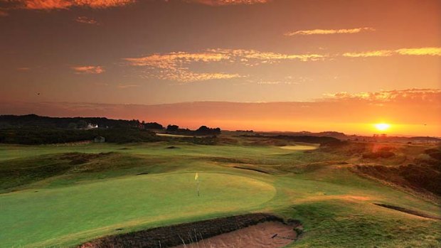 Tee time... the eighth hole at Royal Troon.