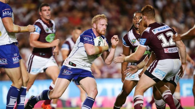 Marathon man: James Graham played 72 minutes for the Bulldogs when they met the Sea Eagles in March.