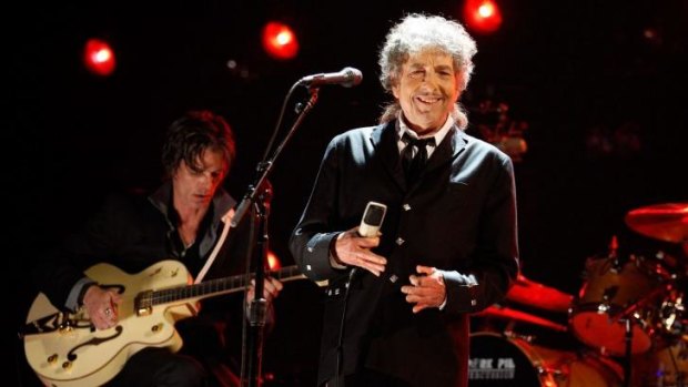 Bob Dylan: The 73-year-old clearly enjoyed himself on stage at the State Theatre as he made his standards sound new. File photo.