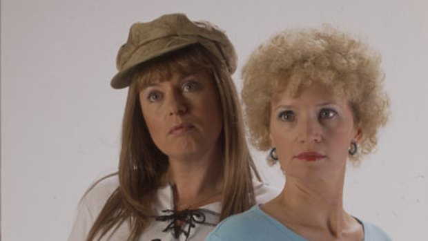 Look at me ... Kath and Kim were scheduled to appear at the World's Funniest Island.