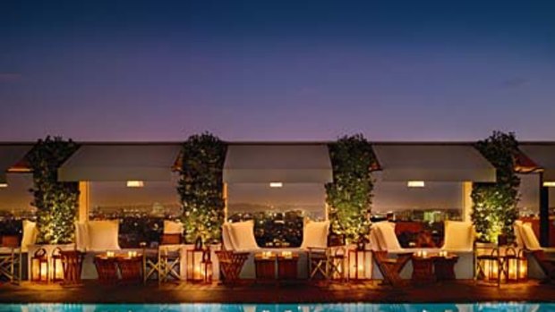 Rooftop style ... the SkyBar at the Mondrian.