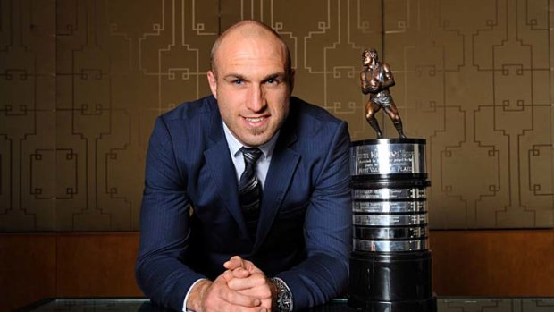 Chris Judd with the trophy.