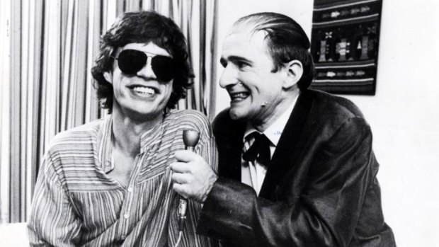 Norman Gunston (Garry McDonald) with Mick Jagger in 1978.