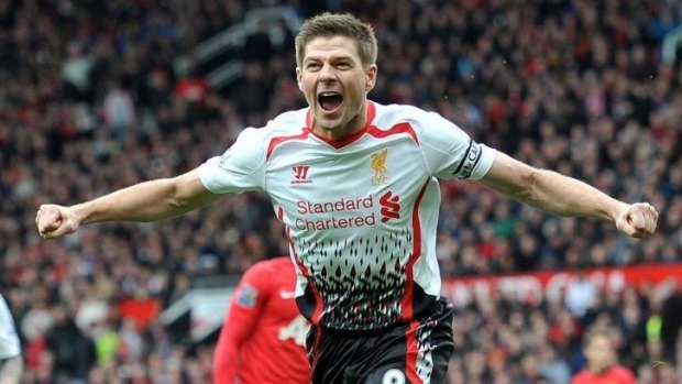 Spot on: Liverpool captain Steven Gerrard converted two penalties, but missed a third.