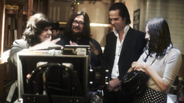 From left, Jane Pollard, Iain Forsyth, Nick Cave and his wife, Susie Bick, in <i>20,000 Days On Earth</i>.